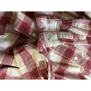 Old Navy The Boyfriend‎ Shirt Size Medium Plaid Long Sleeve Button Down Cotton thumbnail 8