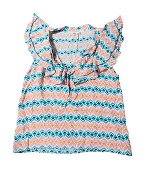 Paloma Blue Rent the Runway Silk‎ Pink Blue Sophia Top Size Medium Flowy Spring thumbnail 1