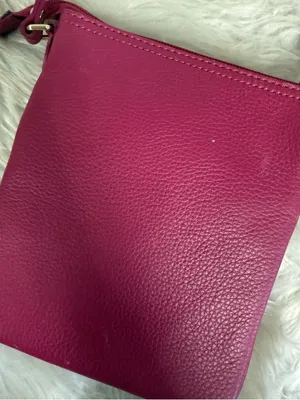 Talbots Pink Leather Crossbody Bag Gold Hardware Compact Purse thumbnail 5
