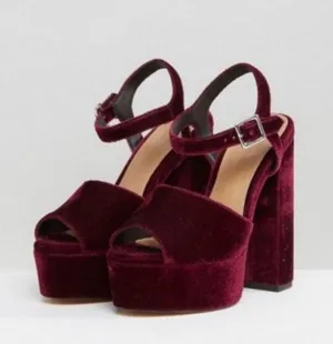 ASOS Hawksmoore Platform Sandal Red Size 7 thumbnail 2