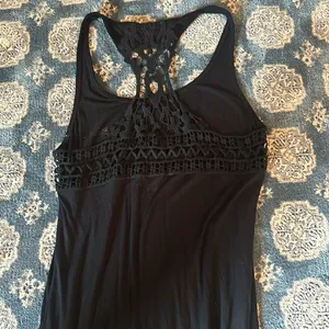 Abercrombie tank maxi dress racerback lace back Large unlined stretchy L thumbnail 3