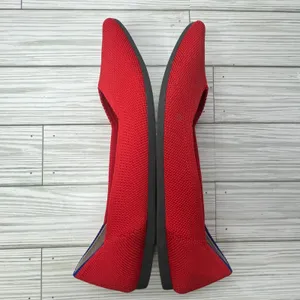 Rothys‎ The Point Red Pointed Toe Knit Flats Womens Size 8 Sustainable Washable thumbnail 3