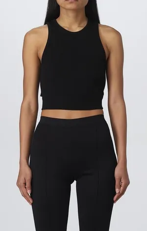 Helmut Lang Black Sleeveless Women's ribbed‎ tank size large thumbnail 1
