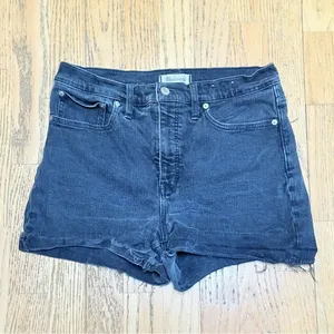 MADEWELL‎ High Rise Denim Shorts Black size 29 thumbnail 2