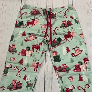 Christmas green two piece pajama set thumbnail 3