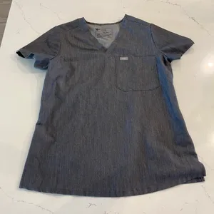 Figs Catarina One-Pocket Scrub Top in Graphite‎ Size XS thumbnail 1