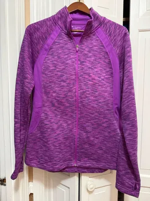Tek Gear Women's Full-Zip Athletic Jacket Purple Heather Size XL thumbnail 1