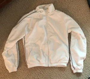 White zip up jacket never worn Size M thumbnail 1