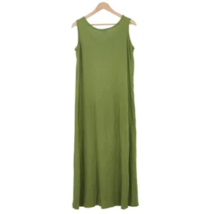 Gap Vintage Green Knit Sleeveless Scoop Neck Maxi Dress Large thumbnail 5