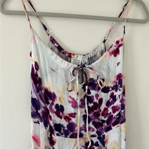 Revolve NWT- SOMEDAYS Lovin Lonely Ivory Floral Print Side Slit MaxiDress size xs thumbnail 11