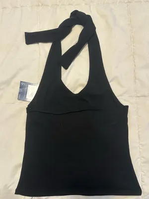 Arizona Jeans Black Halter Neck Tank Top thumbnail 2