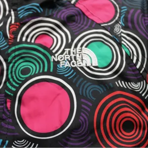The North Face - Hooded Insolated Jacket, Hyvent, Black w/ Multicolor Circles thumbnail 4