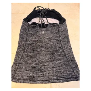 Lululemon Free To Be Serene Tank Top Black Ice Gray Strappy Back Size 8 thumbnail 4