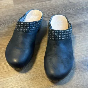 Dansko Bev Burnished Nubuck Leather Backless Clog Slide Mule size‎ 39 8.5-9 thumbnail 3