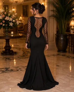 Elegant Black Long thumbnail 2