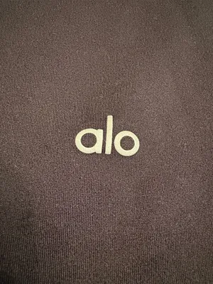 ALO Alosoft Hooded Runner Black Lightweight Hoodie thumbholes black Size M EUC thumbnail 6