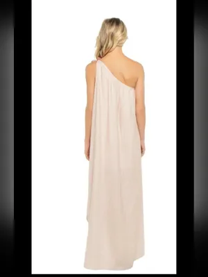 NWT Farm Rio pink garden terrace 3d one-shoulder maxi dress Size Small thumbnail 5