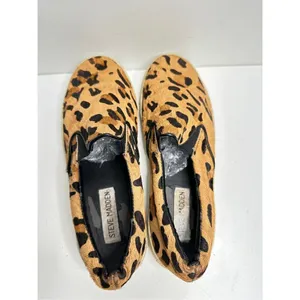 Steve Madden Sneakers Womens Size 7B Leather Upper Cow Hair Leopard Print‎ thumbnail 7