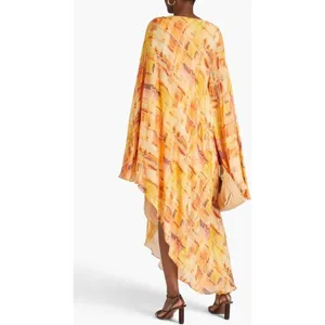 Cult Gaia Shira Asymmetric Crepe Dress Summerhaze Womens Size Small thumbnail 5