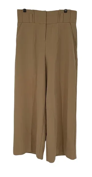 Gabrielle Union Tan‎ Wide Leg High Waisted Pants Paper Bag Size 12 Work Business thumbnail 1