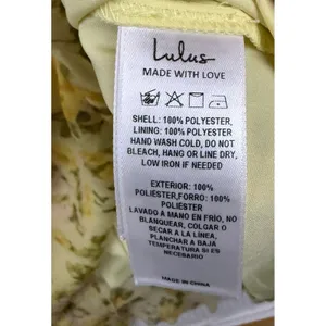Lulus Yellow Floral Chiffon Ruffle Maxi Dress Sleeveless High Low V-Neck Small thumbnail 10