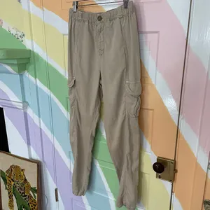 Faherty Arlie Day Cargo Linen Blend Pants in Safari Khaki Tan - Sz S 💚🎀 thumbnail 11