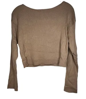 Babaton Tan Ribbed Sweater‎ thumbnail 1