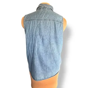 Vintage‎ Disney Pooh Chambray Denim Shirt Tigger Piglet Embroidery Button Front thumbnail 5