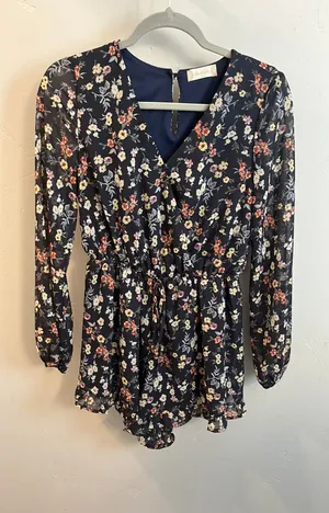 Altar'd State Romper Floral thumbnail 1