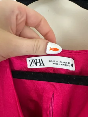 Zara Pink Cowl Neck Sleeveless Top Crop Length Zipper Back Size XL thumbnail 5