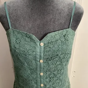 NWT BCBGMAXAZRIA Green Lace Strapless Sheath Dress 12 L Sweetheart Midi Cocktail thumbnail 4