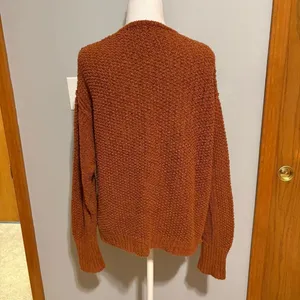 Free People Coco‎ V-Neck twist front textured sweater terracotta size XS/S thumbnail 5
