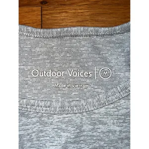 Outdoor Voices Athena Crop Top Heather Grey Space Dye High Neck‎ Tank Medium thumbnail 4