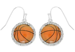 Gameday Basketball Dangle Earrings Orange thumbnail 1