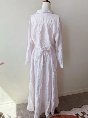 Young Fabulous and Broke Derby Cut Out Poplin Shirt Maxi Dress Light Baby Pink thumbnail 6