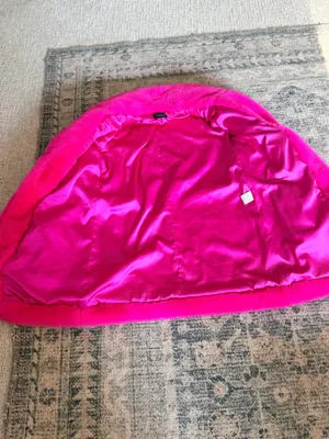 Majorelle Amora hot pink fuschia faux fur oversized coat S thumbnail 4