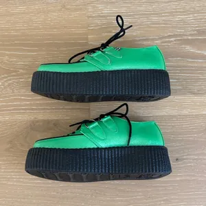TUK Creepers Viva Mondo Size Mens US4 Womens US6 Green Black thumbnail 3