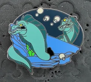 Disney parks the Little mermaid flotsam and Jetsam electric eels trading pin thumbnail 1