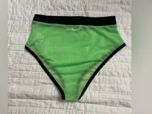 NWOT iheartraves lime green mesh rave bottoms thumbnail 4