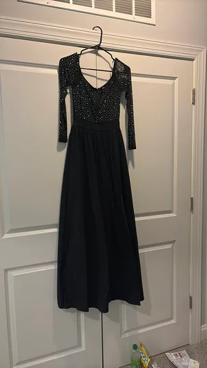 Formal Windsor Dress Black Long thumbnail 2