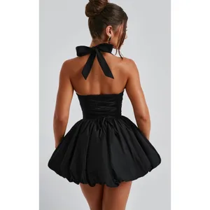 NEW Babyboo Marcia Mini Dress Bubble Hem Black Size XS thumbnail 3