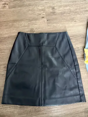 Loft Leather Skirt Faux Navy thumbnail 5