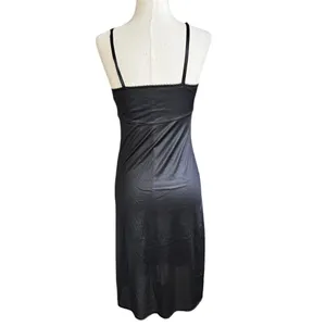 47-43 Ashley Taylor Black Vintage Spaghetti Strap Night Gown Women Size 32 thumbnail 2