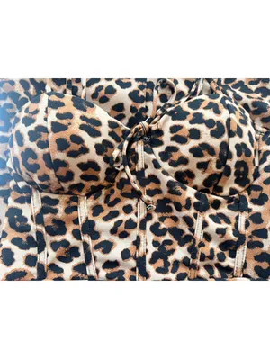Justify Leopard Print Bodycon Mini Dress Size Small Y2K Trendy Coquette thumbnail 7