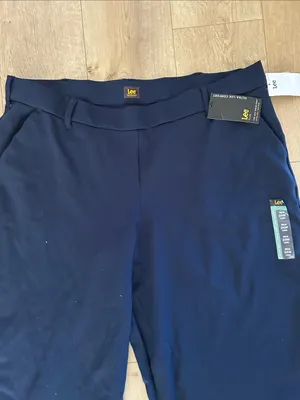 LEE WOMEN'S ULTRA LUX COMFORT ANY WEAR WIDE LEG PANT Emperor Navy, Size 24W, NEW thumbnail 8
