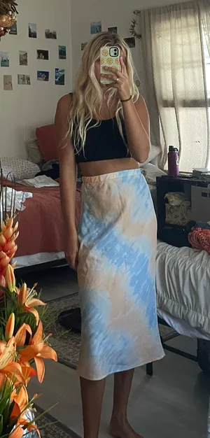 Tye Dye Long Skirt Multiple thumbnail 1