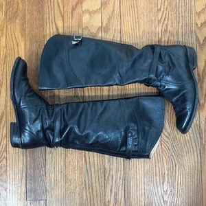 Frye Dorado Tall Leather‎ Riding Boot Black Women's Size 7 thumbnail 3