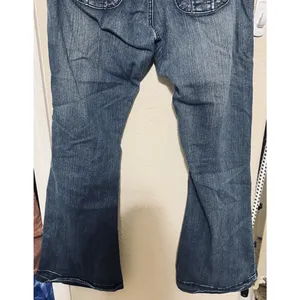 Jane Doe Womens Jr Size 11 Flare Bootcut Denim Jeans tiny front pockets Y2K thumbnail 6