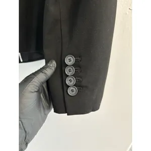 Ann Taylor Black Single Button Blazer Size 8 Classic Workwear Career Suit Jacket thumbnail 11