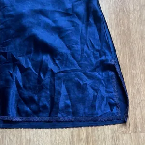 Y2K Victorias Secret Blue Lace Lingerie Mini Slip Sz Medium thumbnail 3